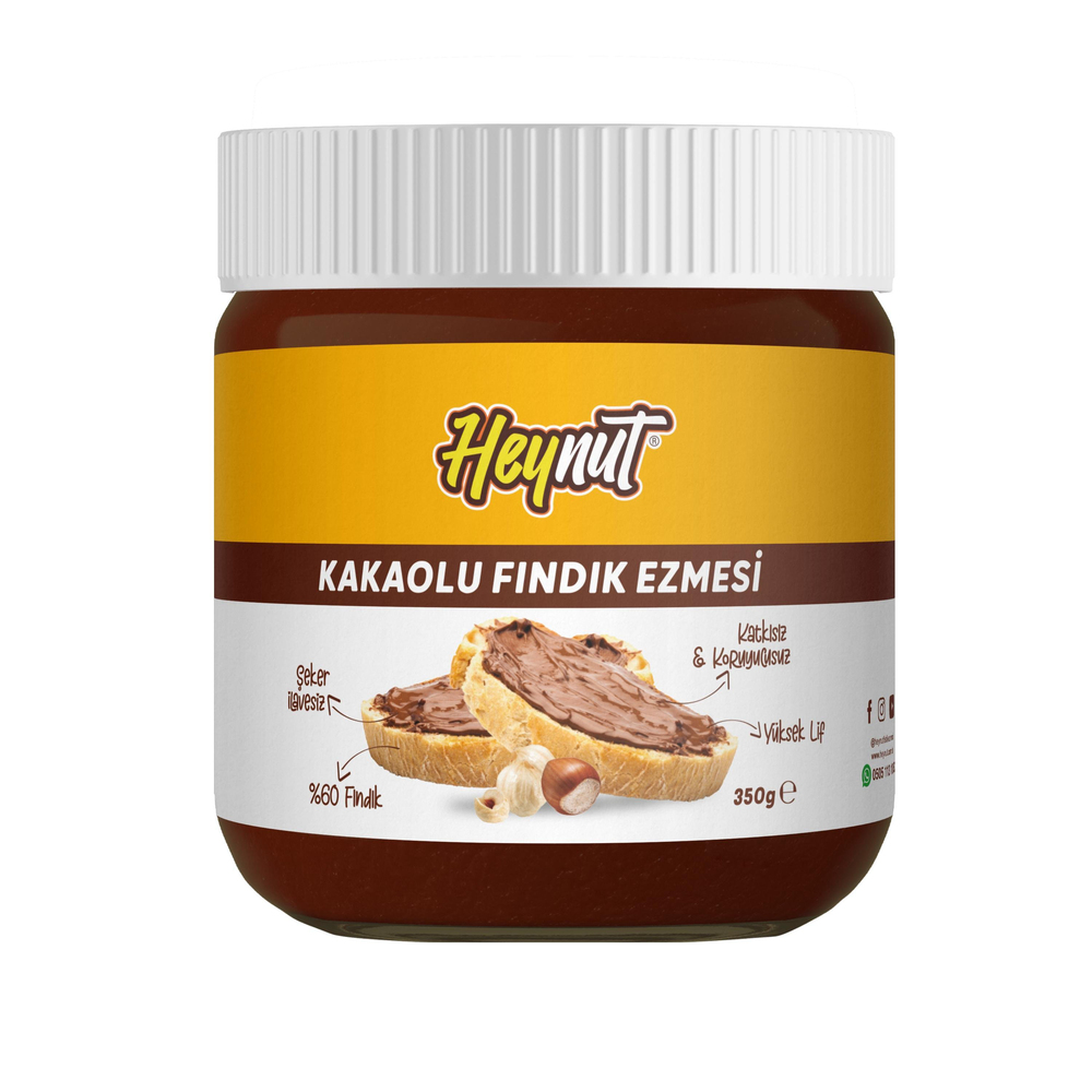 Kakaolu Fındık Ezmesi (Hurma ile Tatlandırılmış) 350g