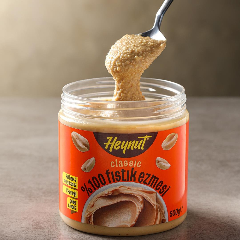 Şeker ilavesiz %100 Fıstık Ezmesi (Klasik Kıvam) 500g