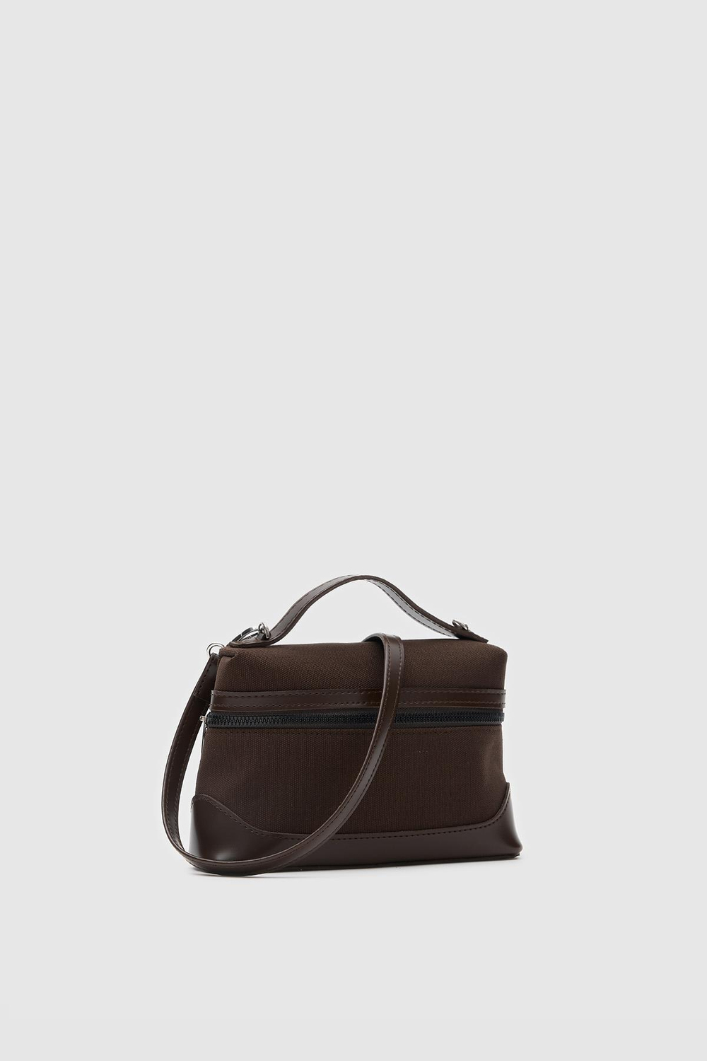 Yoko Box Bag El ve Çapraz Omuz Çanta Kahverengi