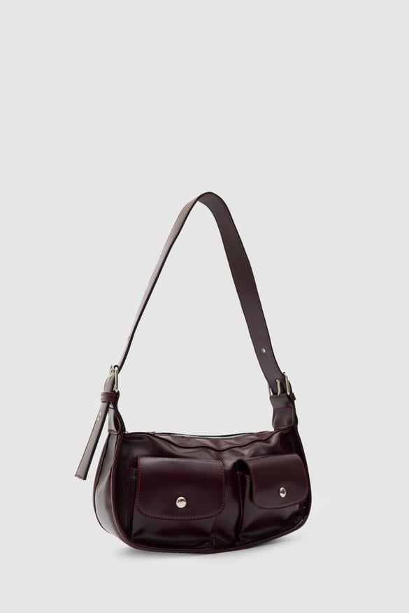 Diana Vintage Baget Çanta Bordo