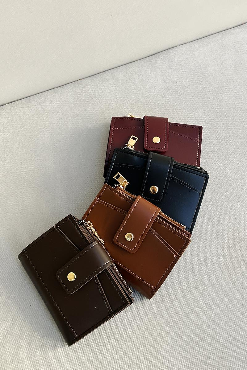 Payer Çıtçıtlı Kadın Cüzdan Siyah