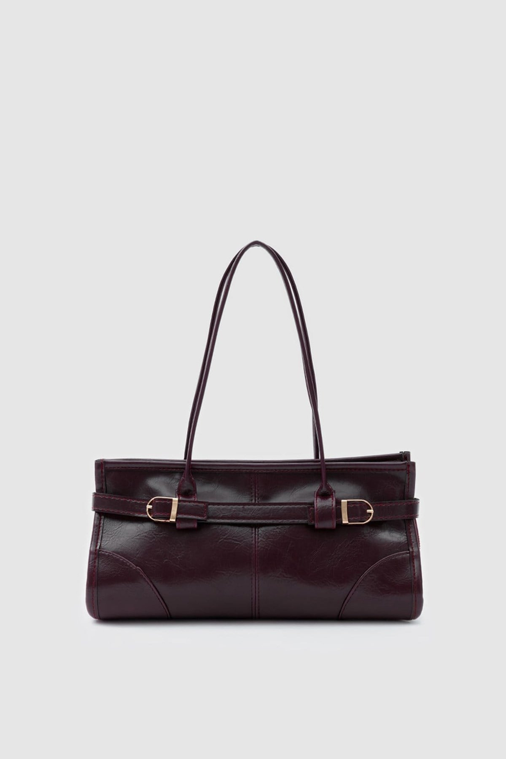Enyola Vintage Baget Çanta Mürdüm