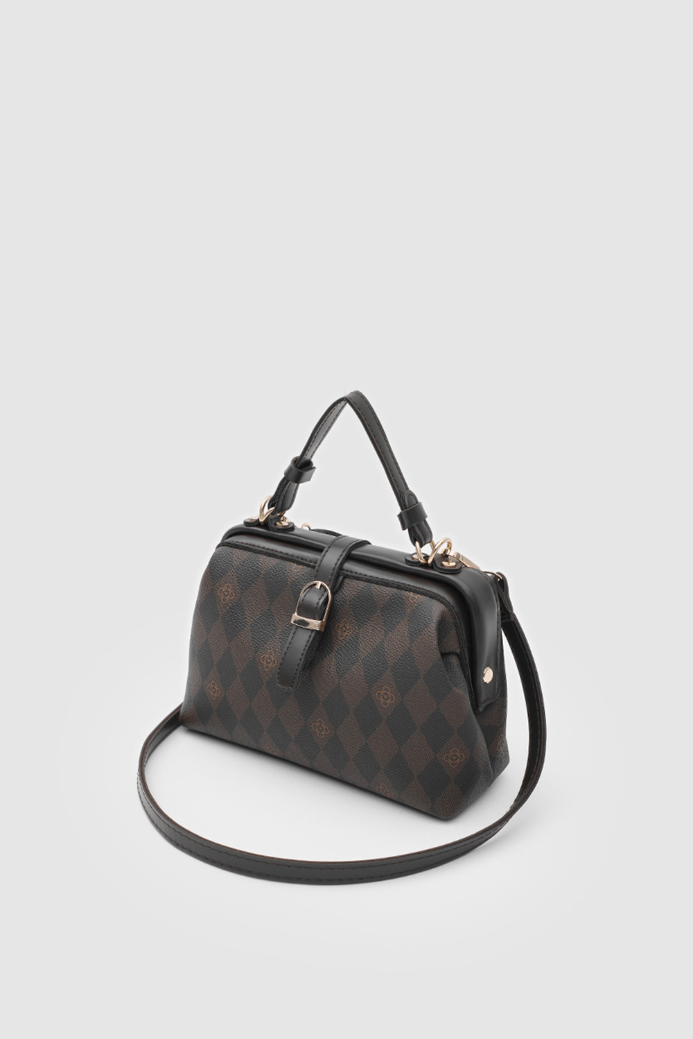 Botte Monogram Vintage El ve Çapraz Çanta Acı Kahve
