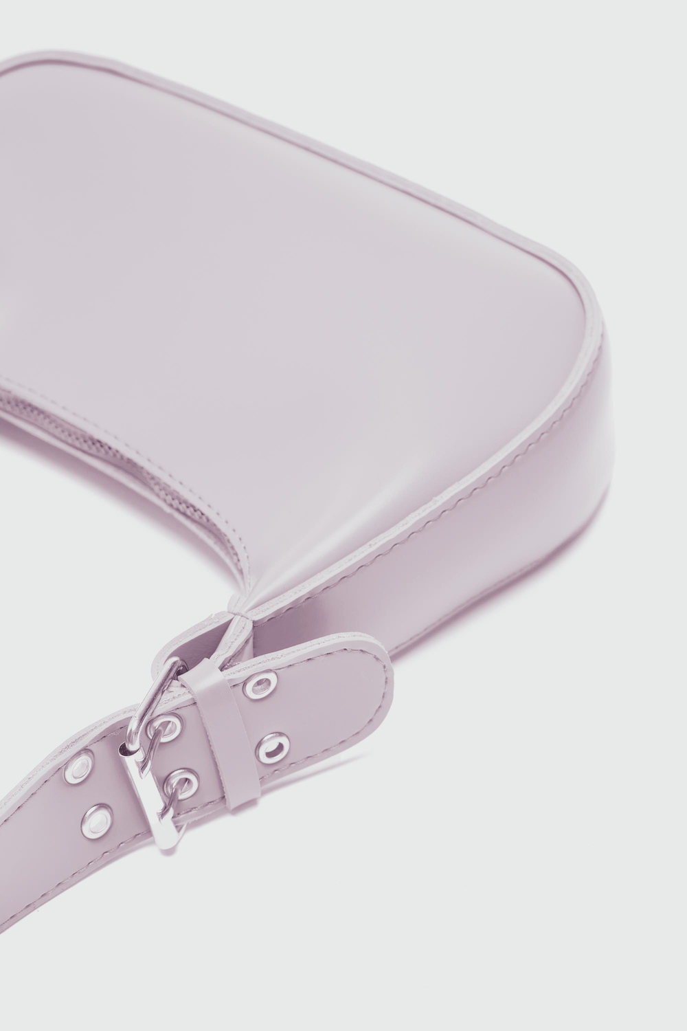 Muse Oval Baget Çanta Lila