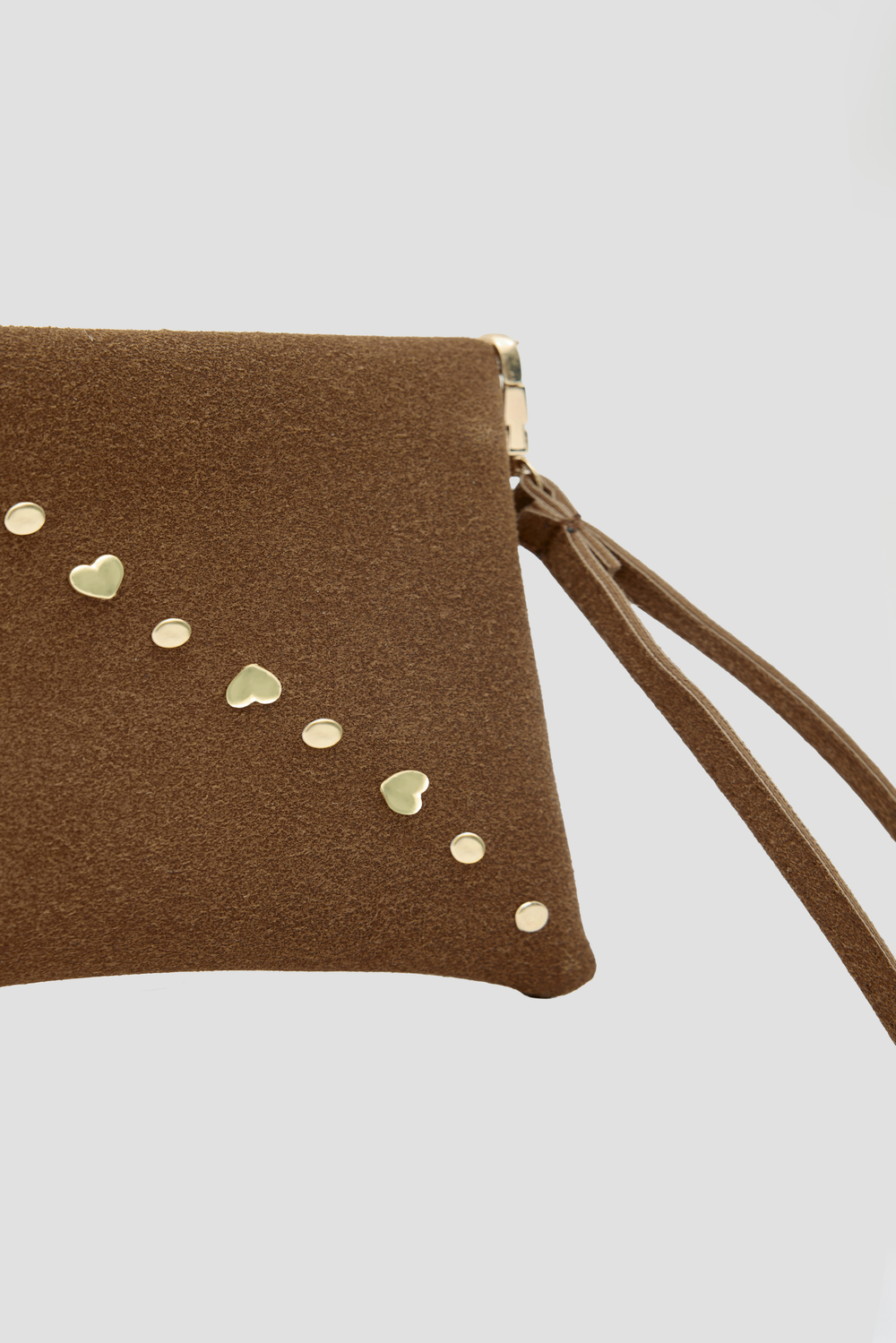 Geez Troklu Clutch Çanta Taba