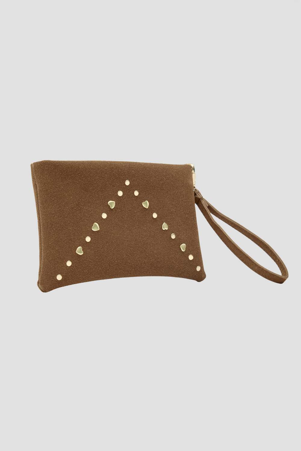 Geez Troklu Clutch Çanta Taba