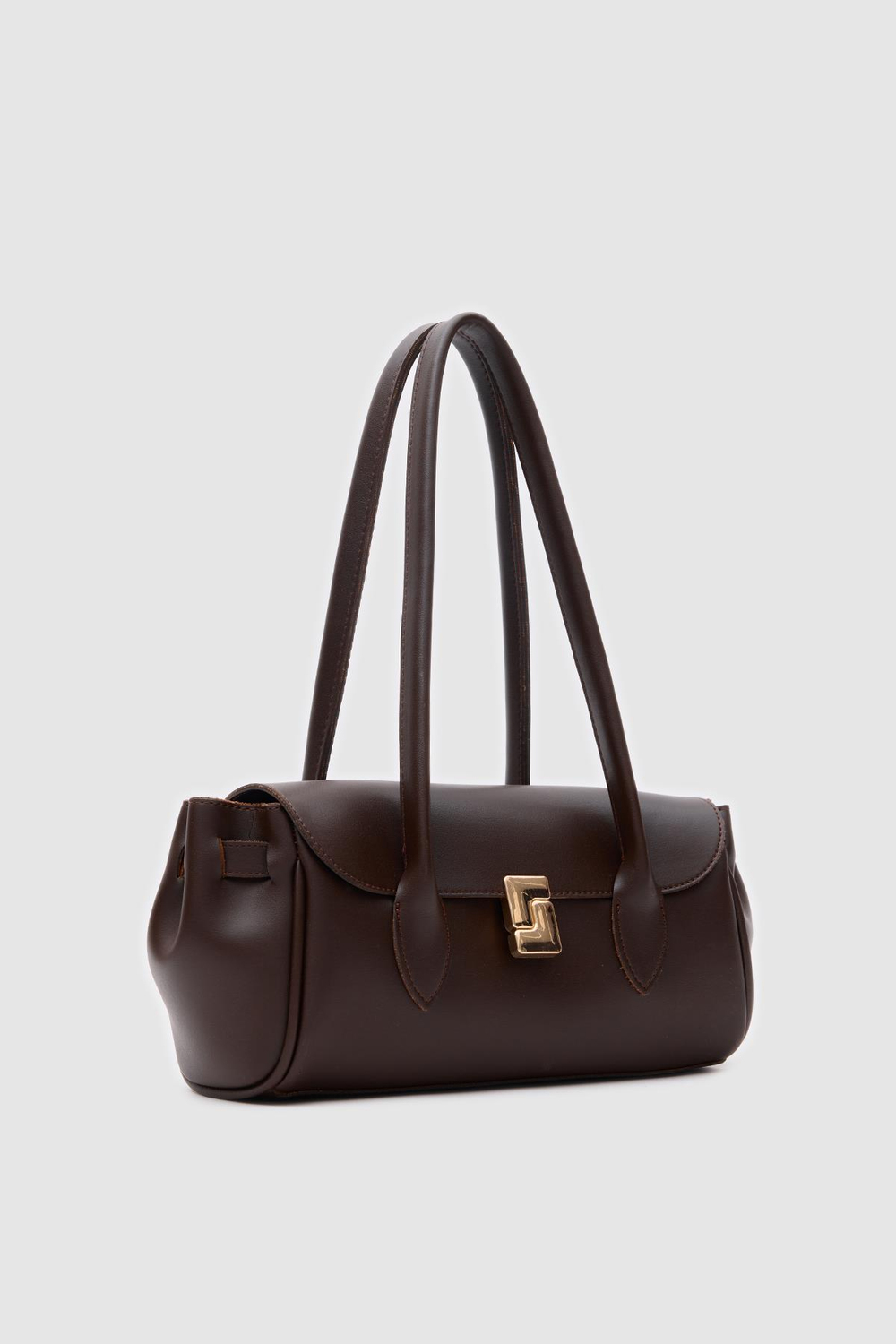 Lia Vintage Baget Çanta Kahverengi