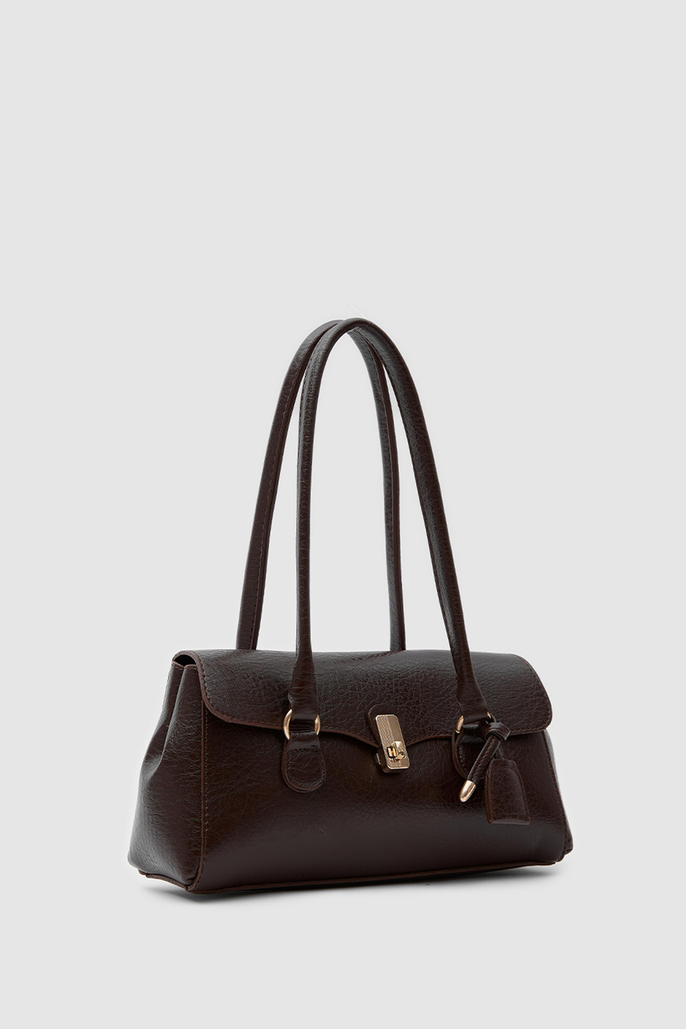 Lunera Vintage Baget Çanta Acı Kahve