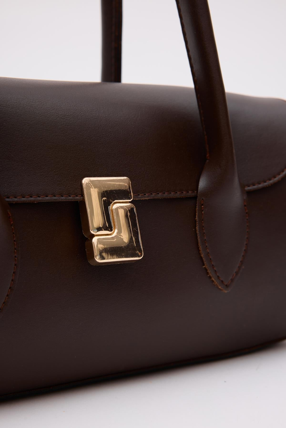 Lia Vintage Baget Çanta Kahverengi