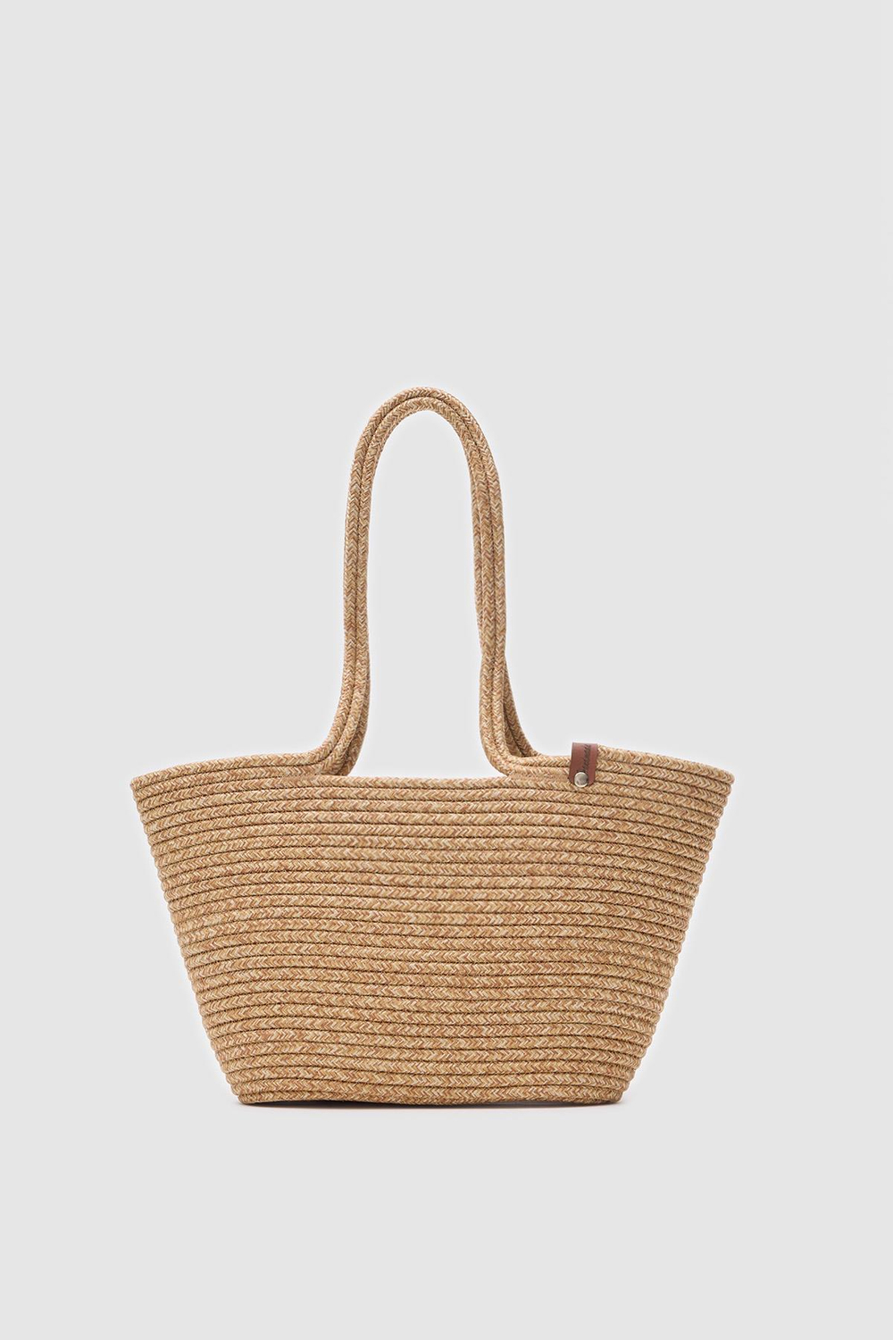 Dorena Handmade Hasır Omuz Çantası Vizon