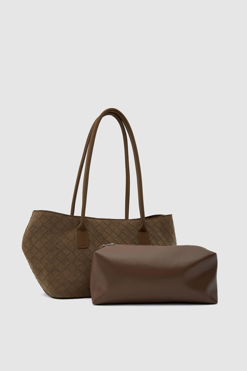 Veneta Süet Shopper Omuz Çantası Taba
