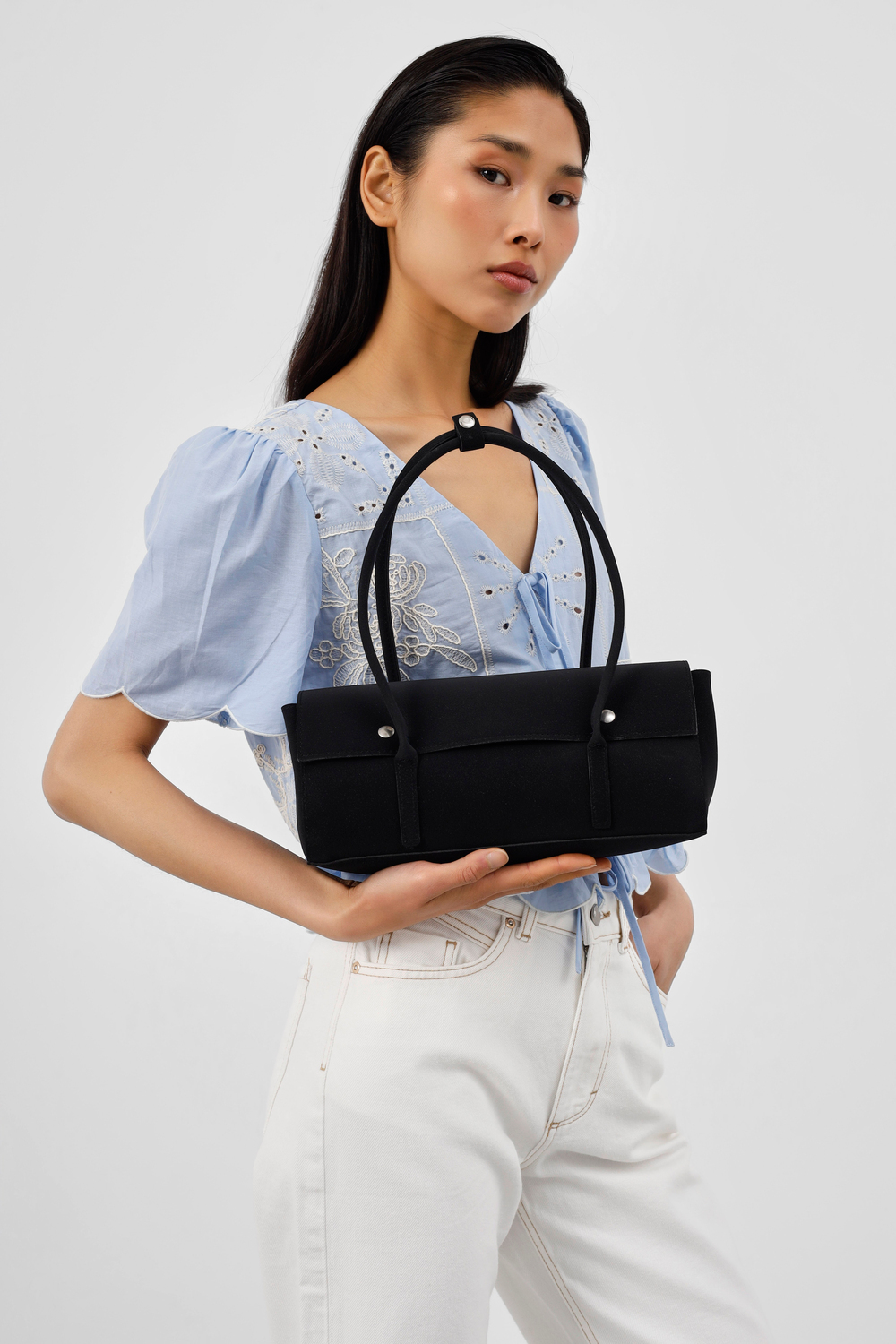 Mari Vintage Baget Çanta Siyah