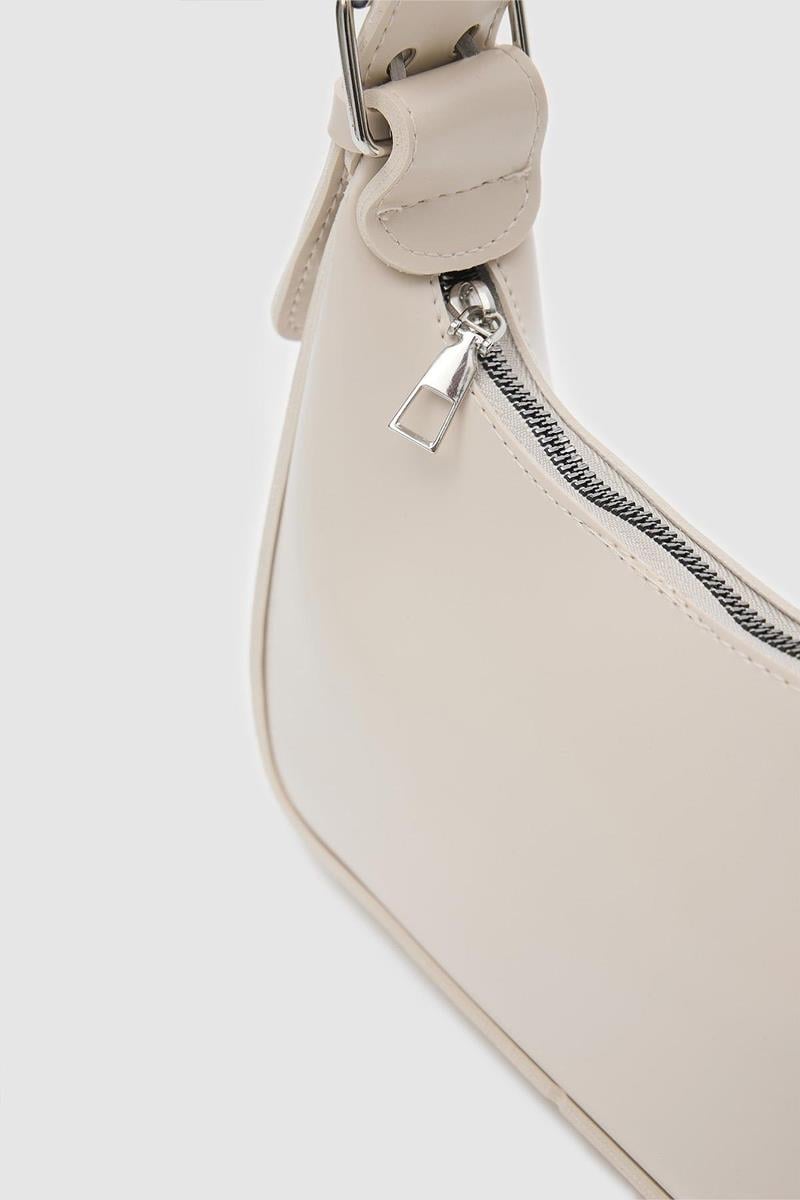 Muse Oval Baget Çanta Krem