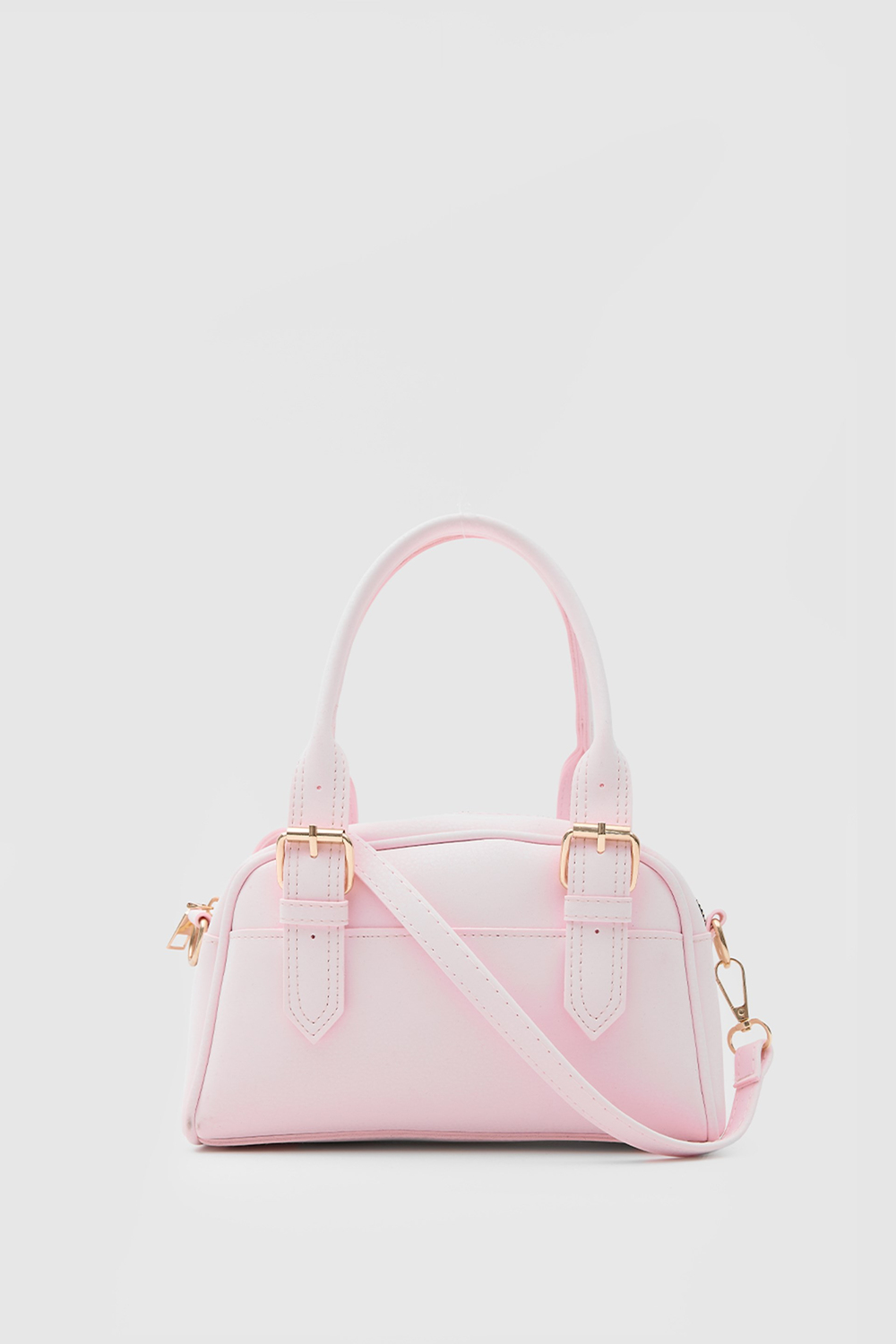 Saffiano Ayarlanabilir El ve Çapraz Çanta Pudra Pembe
