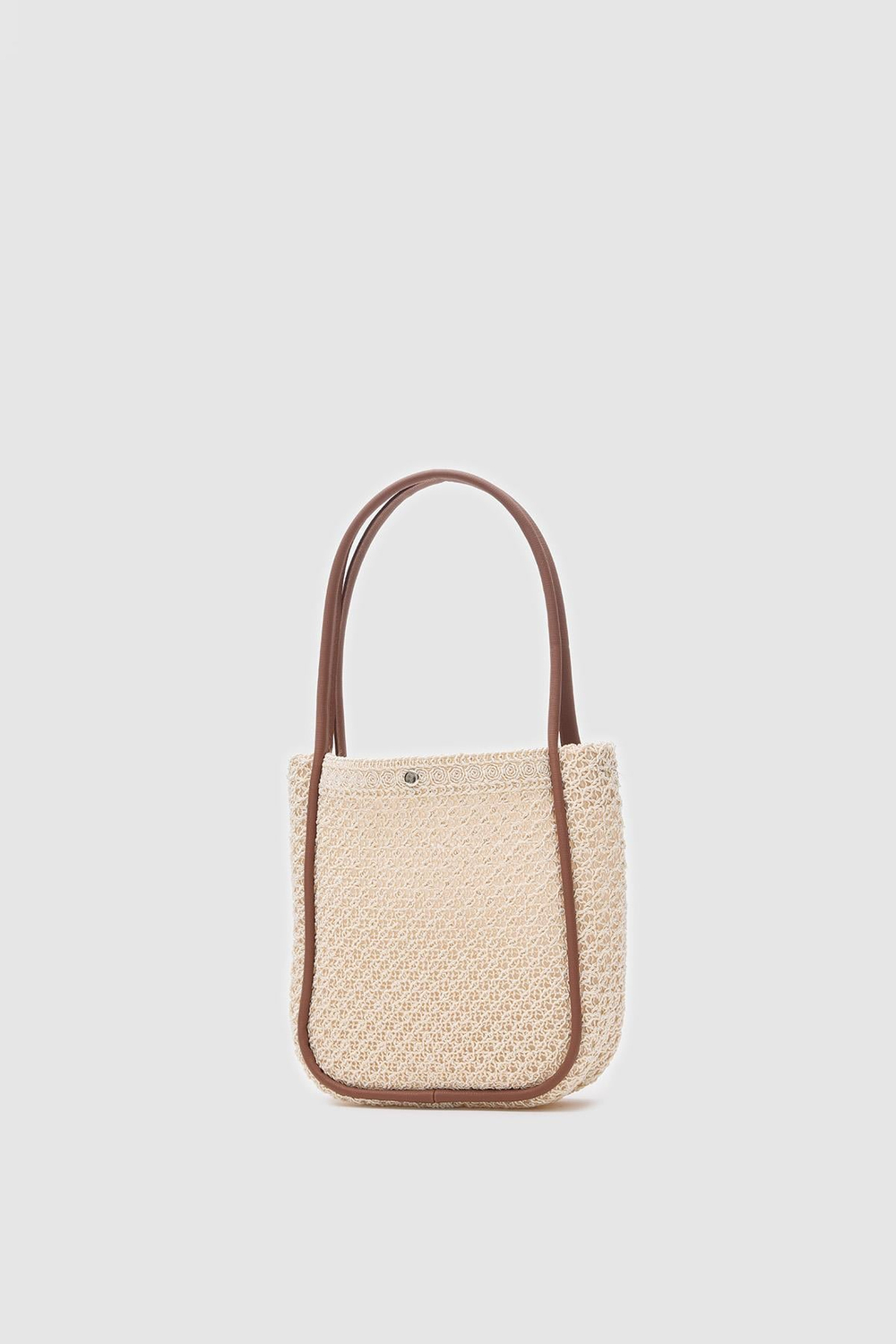 Palma Handmade Midi Hasır Omuz Çantası Krem