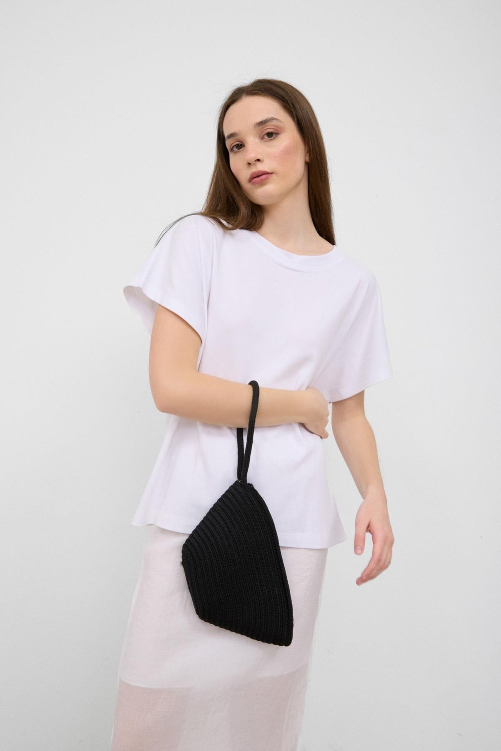 Rome Handmade Hasır Clutch Çanta Siyah