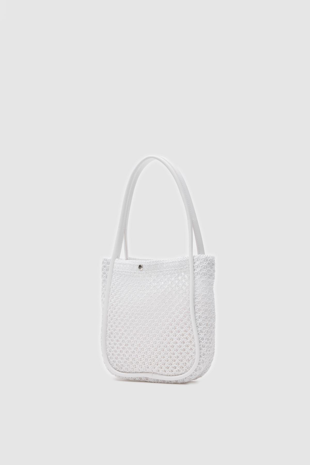 Palma Handmade Midi Hasır Omuz Çantası Beyaz