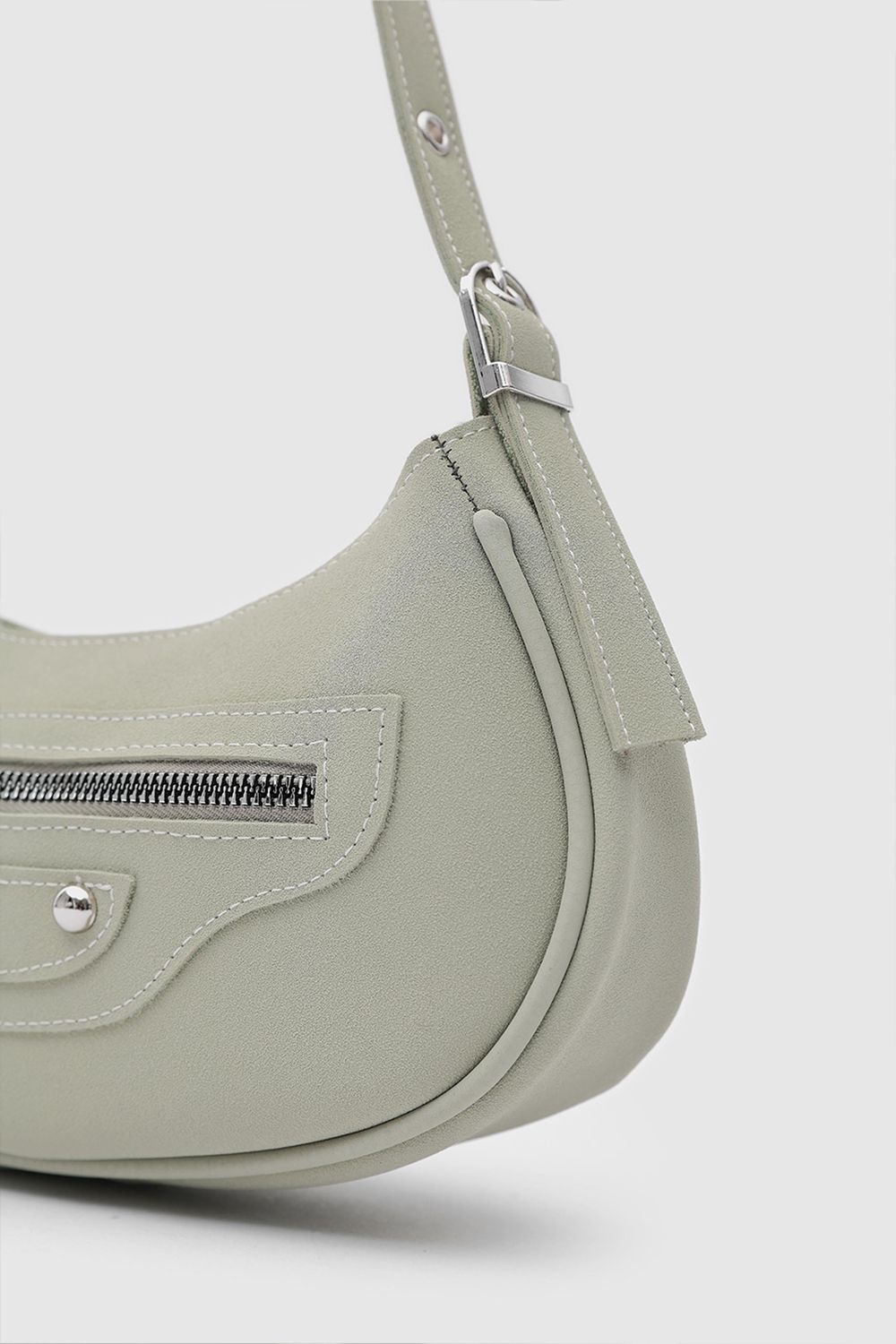 Sandy 90s Retro Baget Çanta Mint