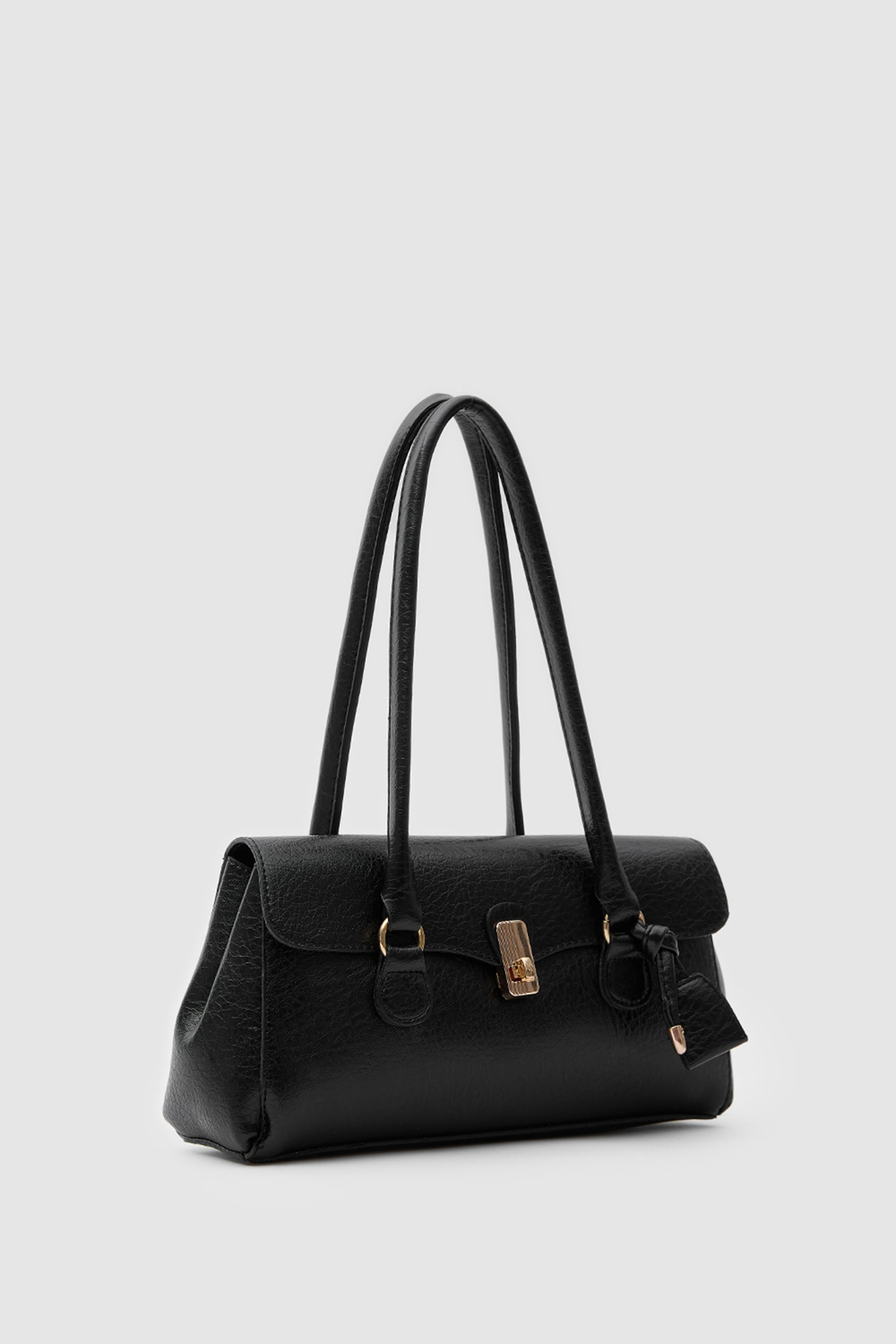 Lunera Vintage Baget Çanta Siyah