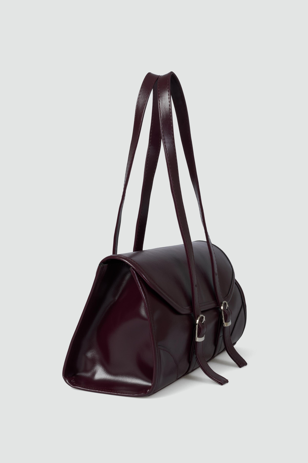 Lue Vintage Baget Çanta Mürdüm