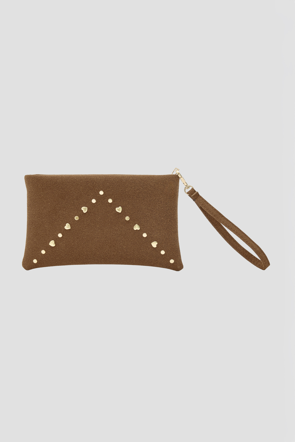 Geez Troklu Clutch Çanta Taba