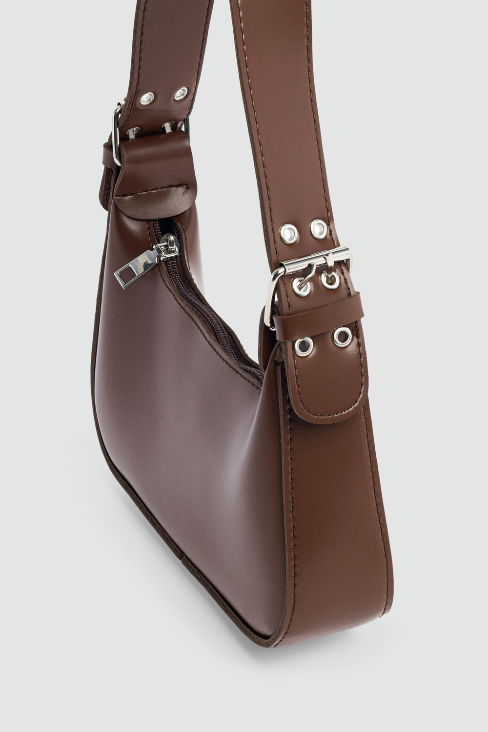 Muse Oval Baget Çanta Taba