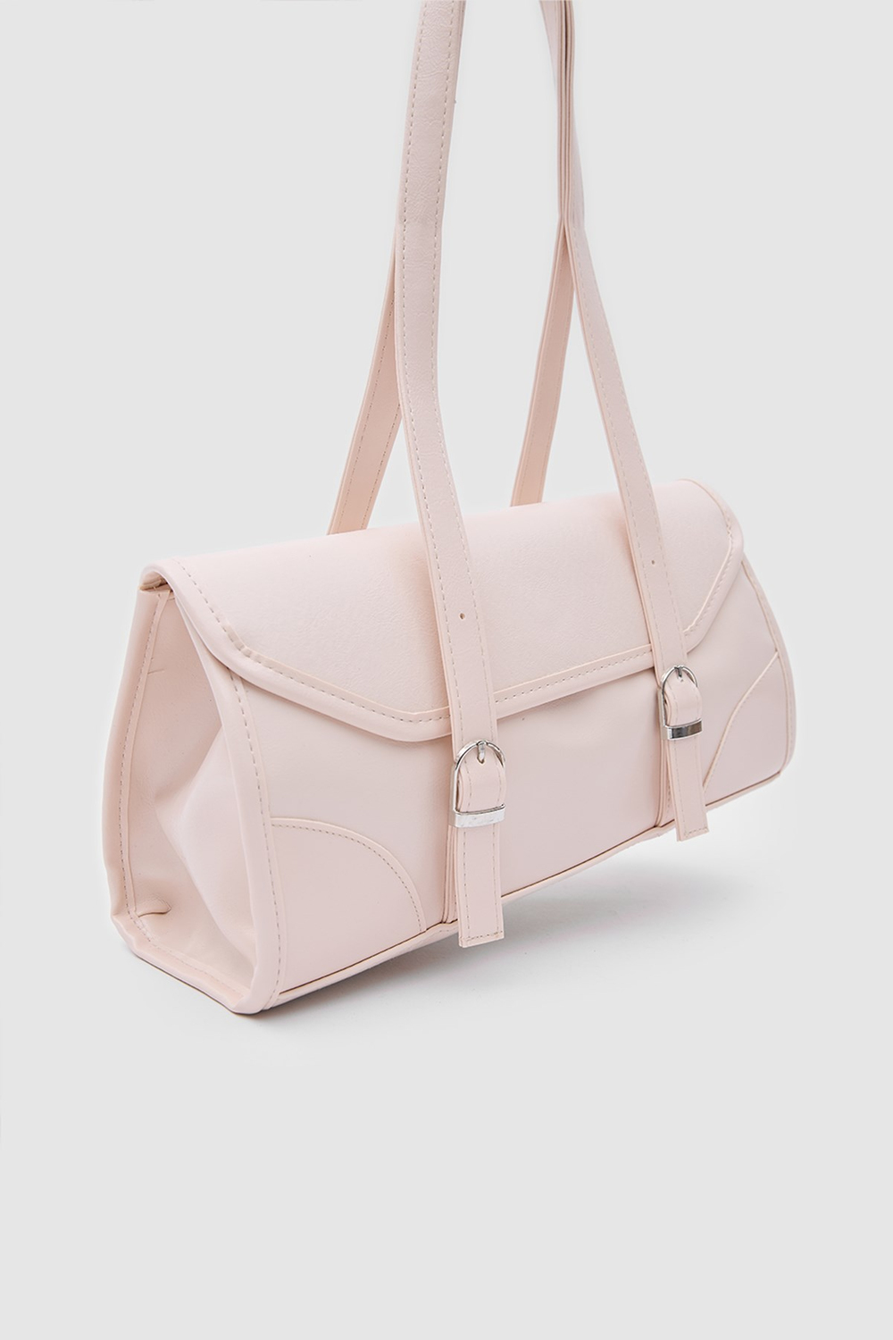 Lue Vintage Baget Çanta Pudra Pembe