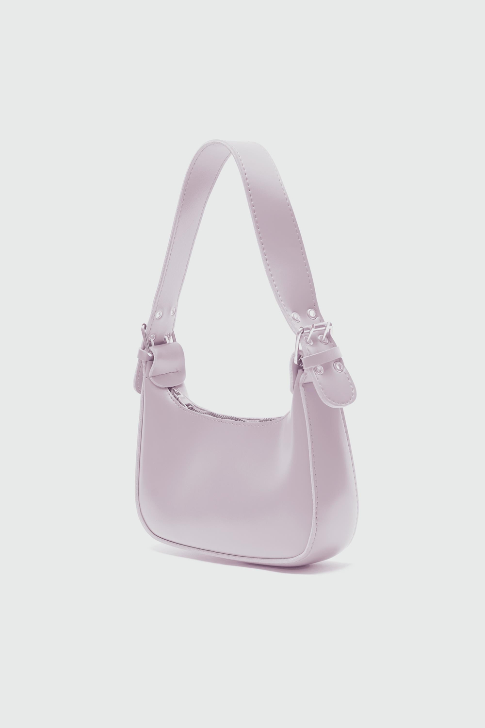 Muse Oval Baget Çanta Lila