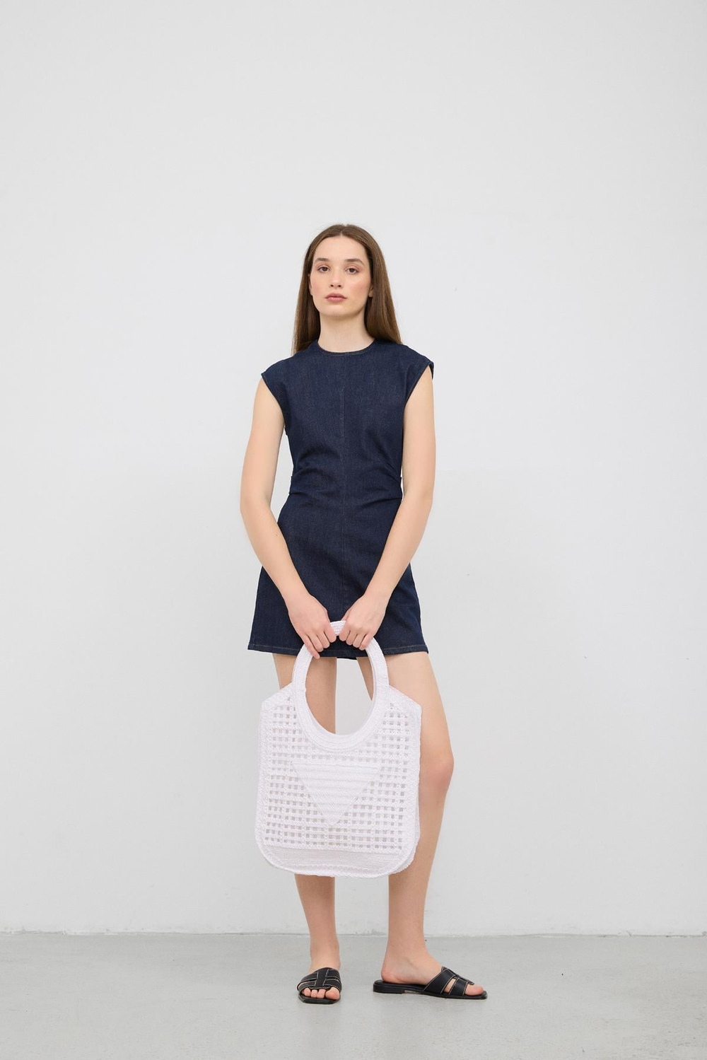 Vicolo Handmade Makrome Tote Çanta Beyaz