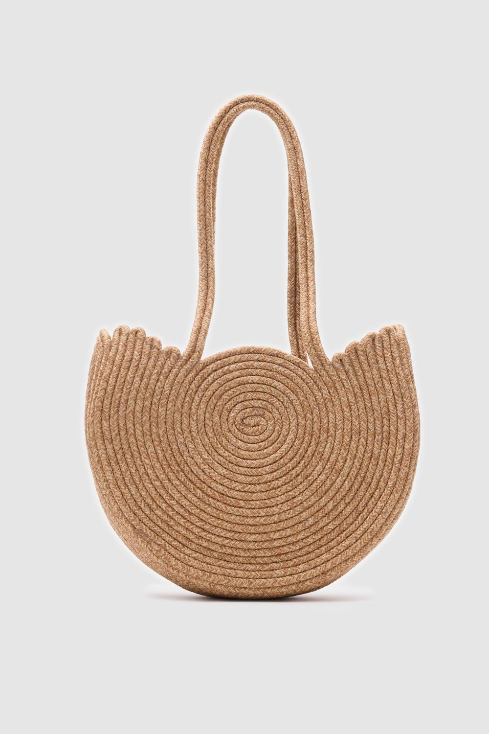 Gusta Medium Hasır Omuz Çantası Vizon