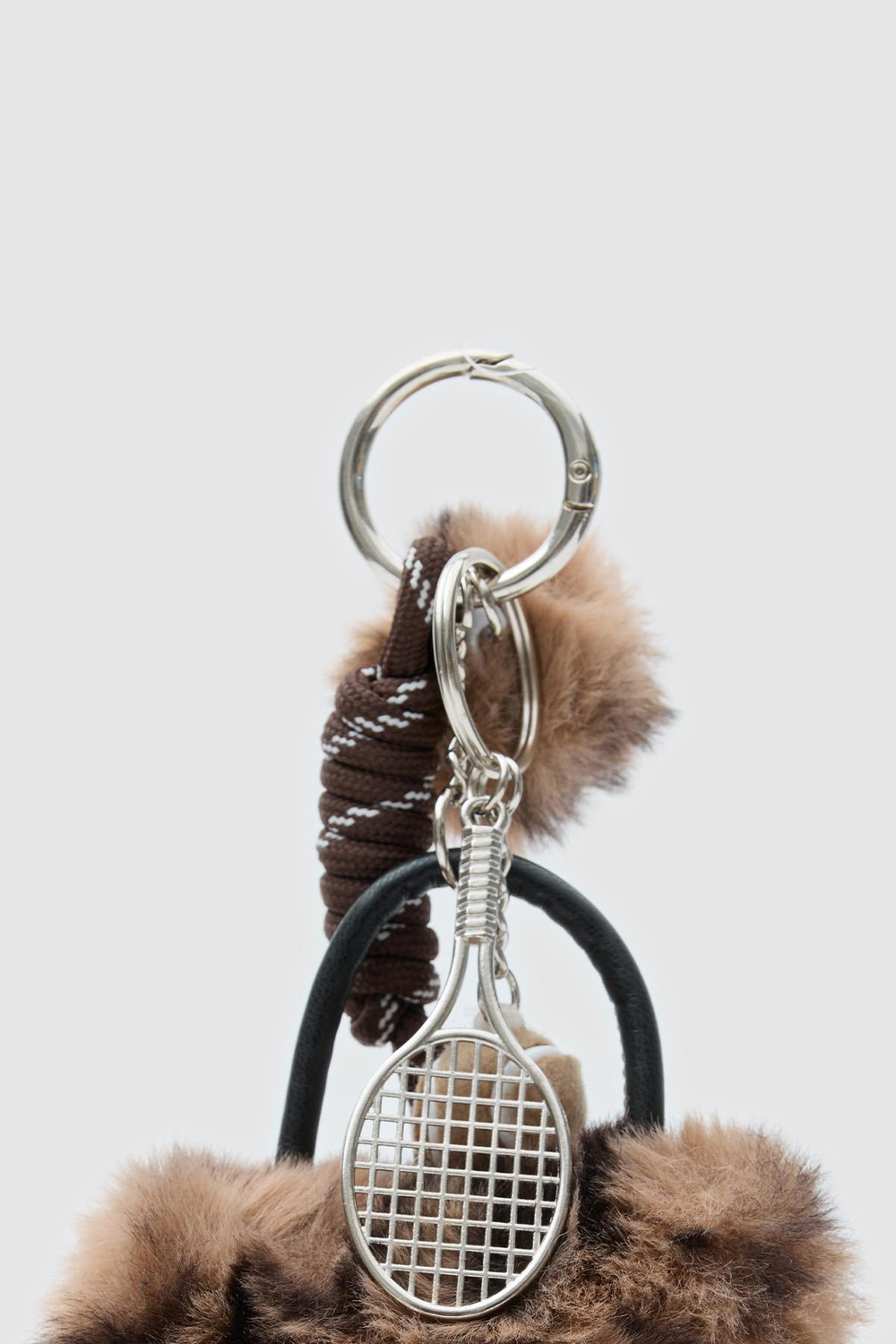 Peluş Çanta Charmı  Leopar Desen