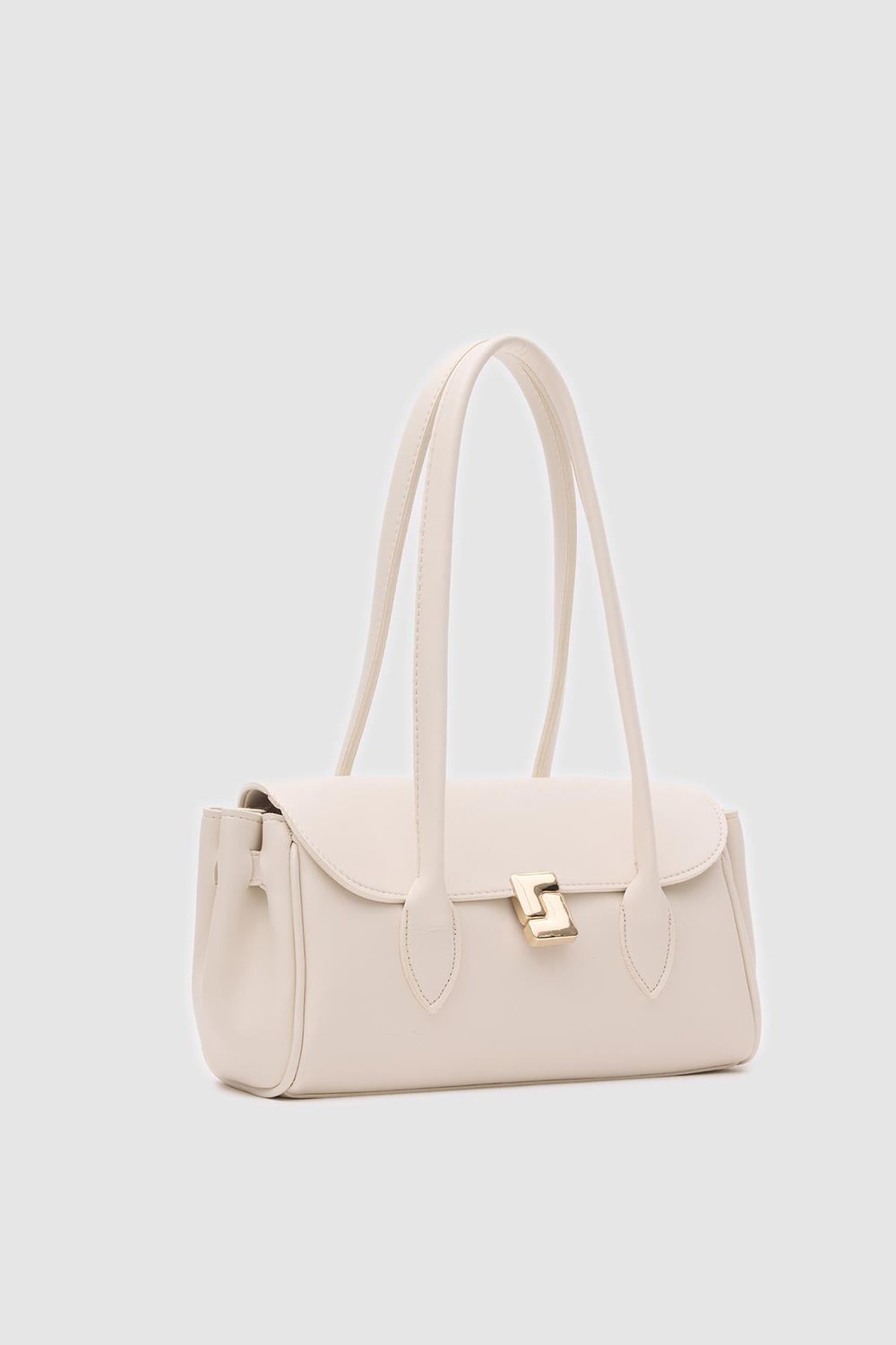 Lia Vintage Baget Çanta Krem