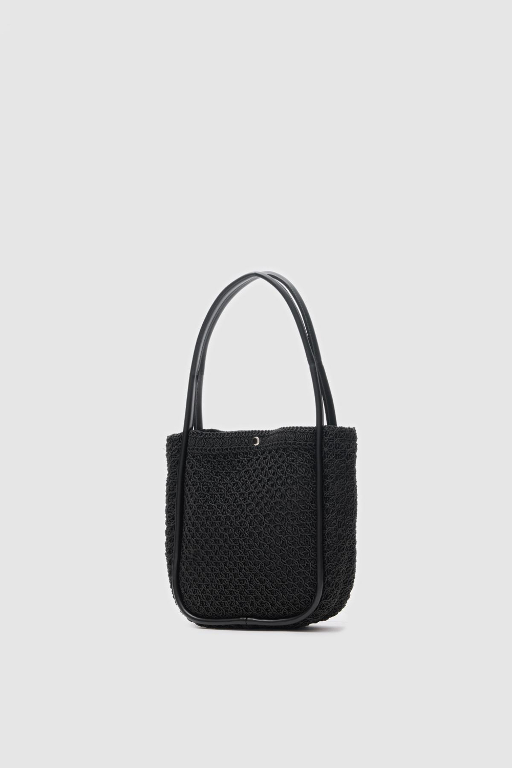 Palma Handmade Midi Hasır Omuz Çantası Siyah