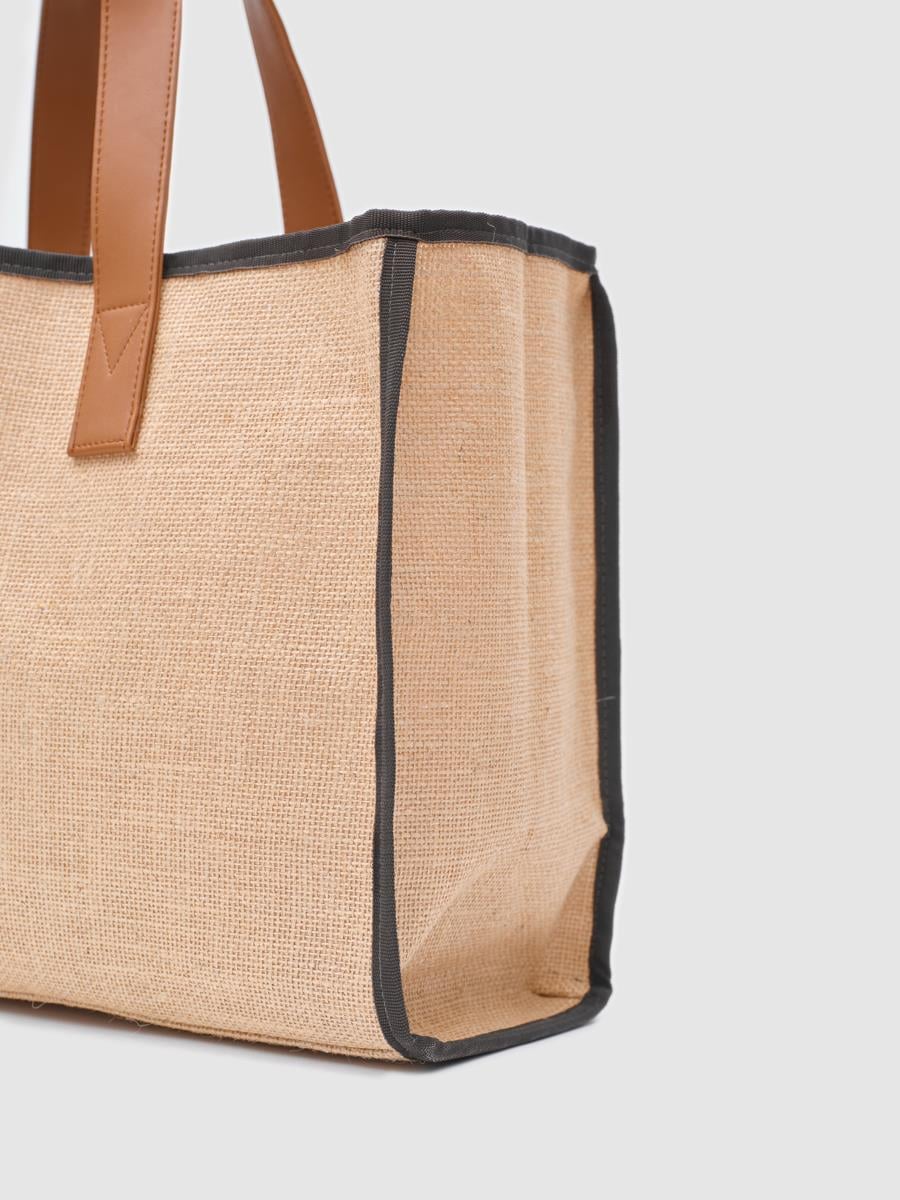 Arc X Large Hasır Tote Bag Kahverengi