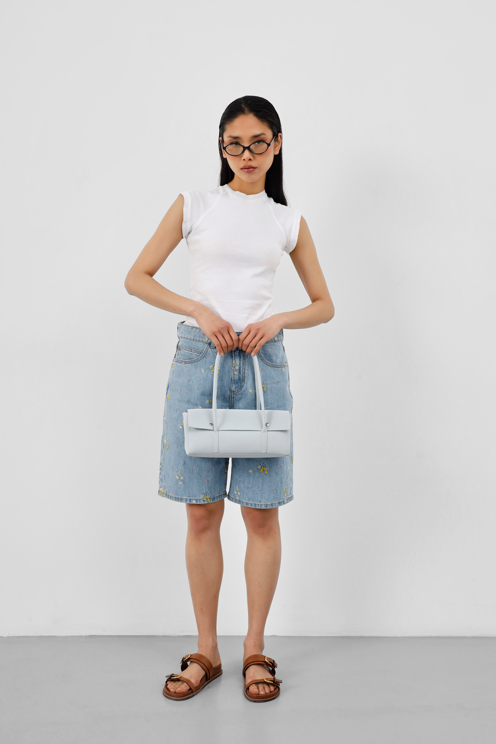 Mari Vintage Baget Çanta Bebe  Mavi