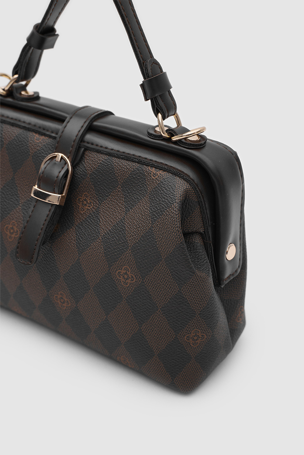 Botte Monogram Vintage El ve Çapraz Çanta Acı Kahve