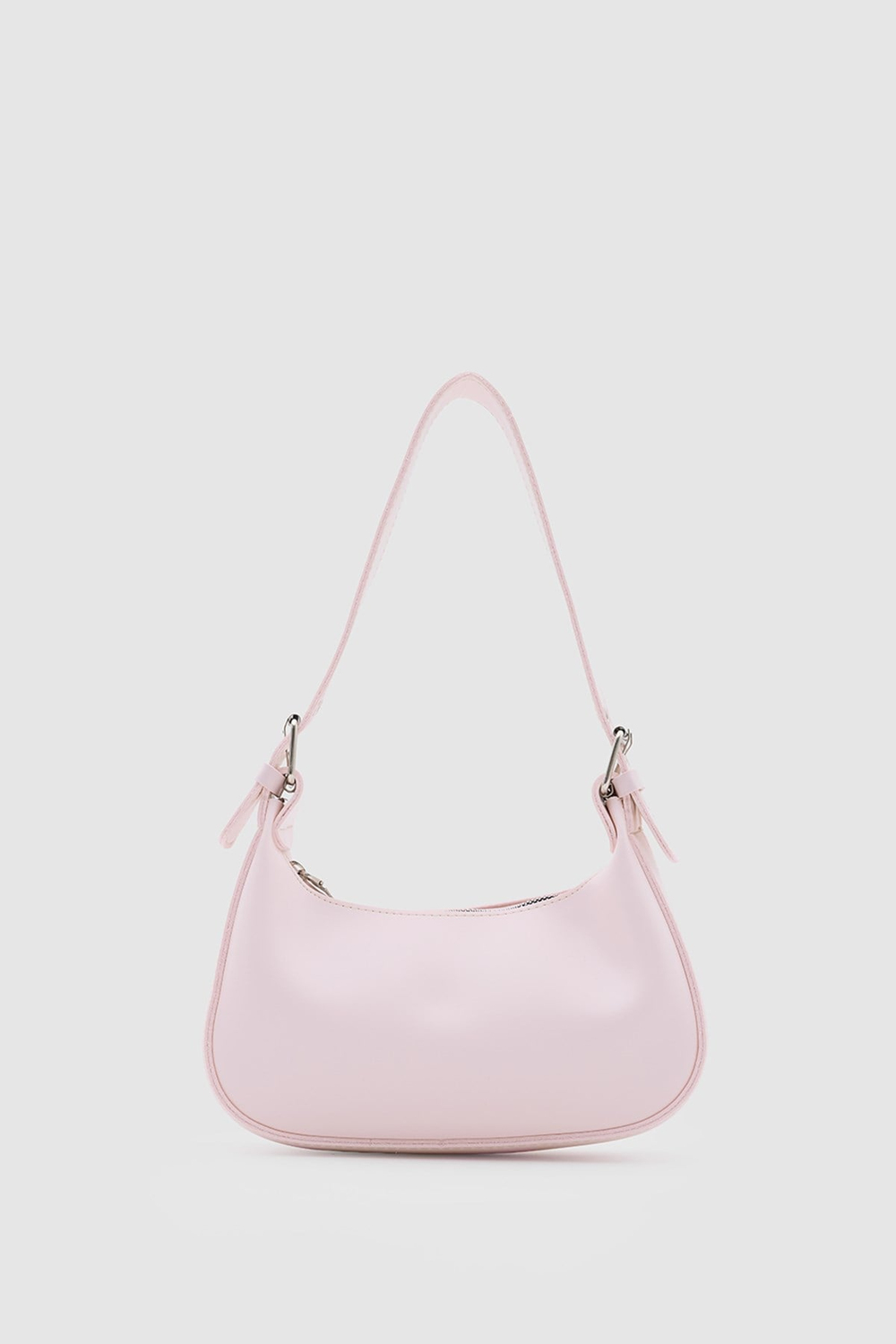 Muse Oval Baget Çanta Pudra Pembe