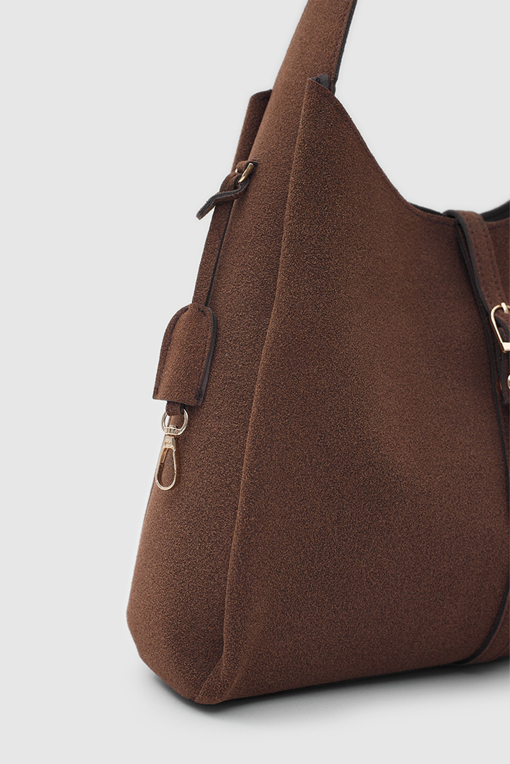 Allure Süet Omuz Çantası Acı Kahve