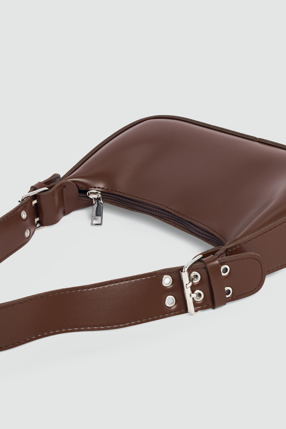 Muse Oval Baget Çanta Taba