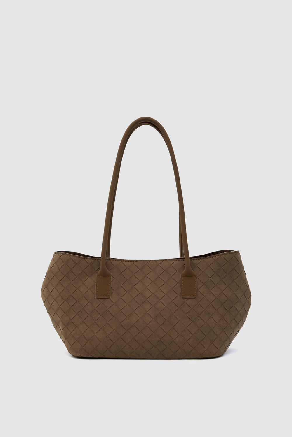Veneta Süet Shopper Omuz Çantası Taba