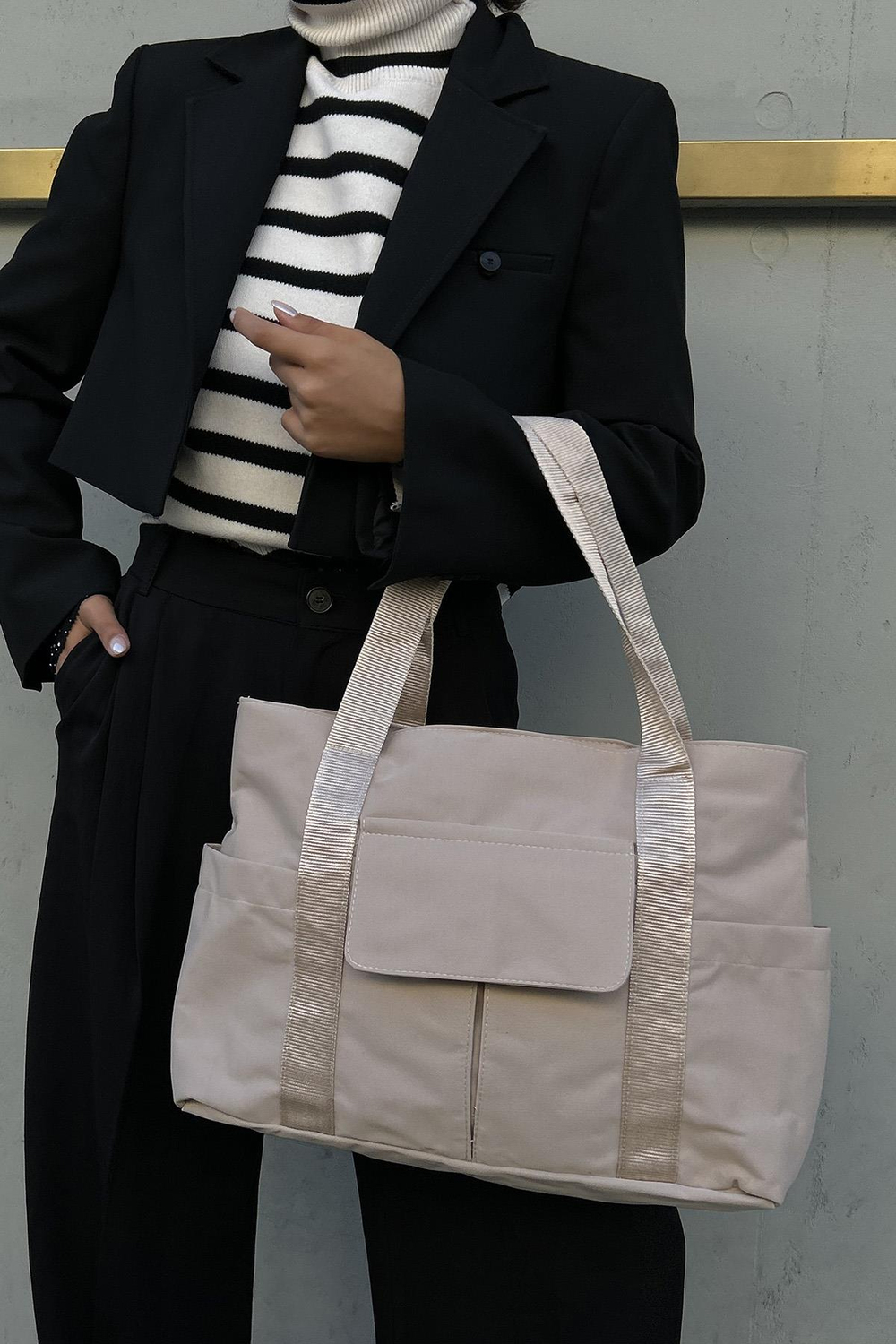 Pettit Bigger Tote Çanta Krem