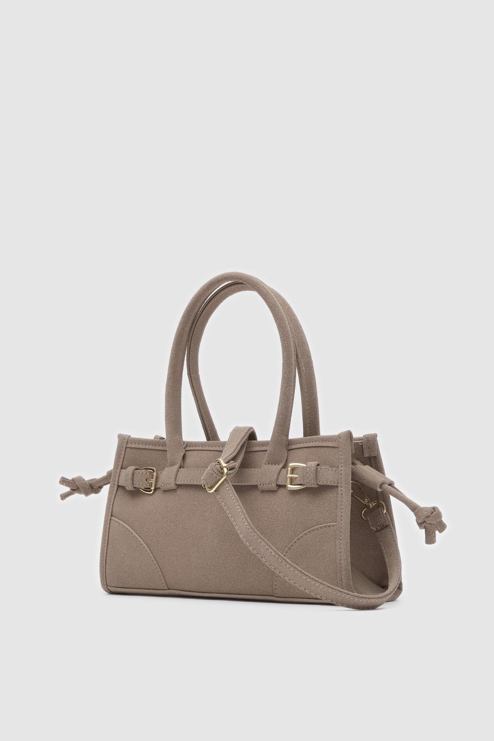 Maison Süet Baget Çanta Bej