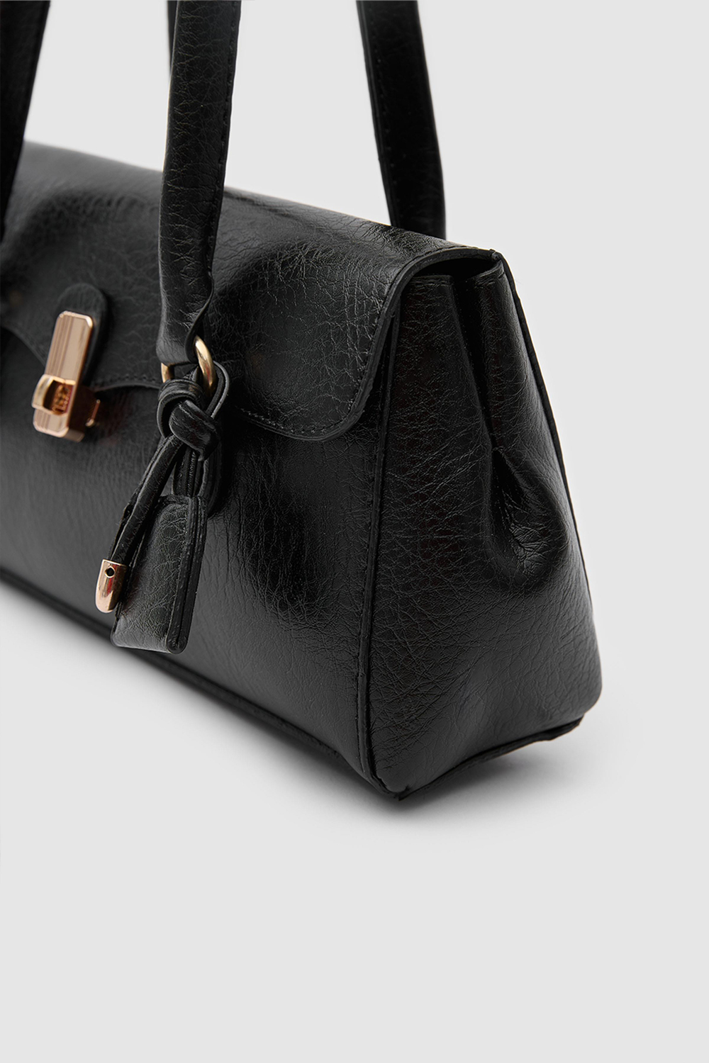 Lunera Vintage Baget Çanta Siyah