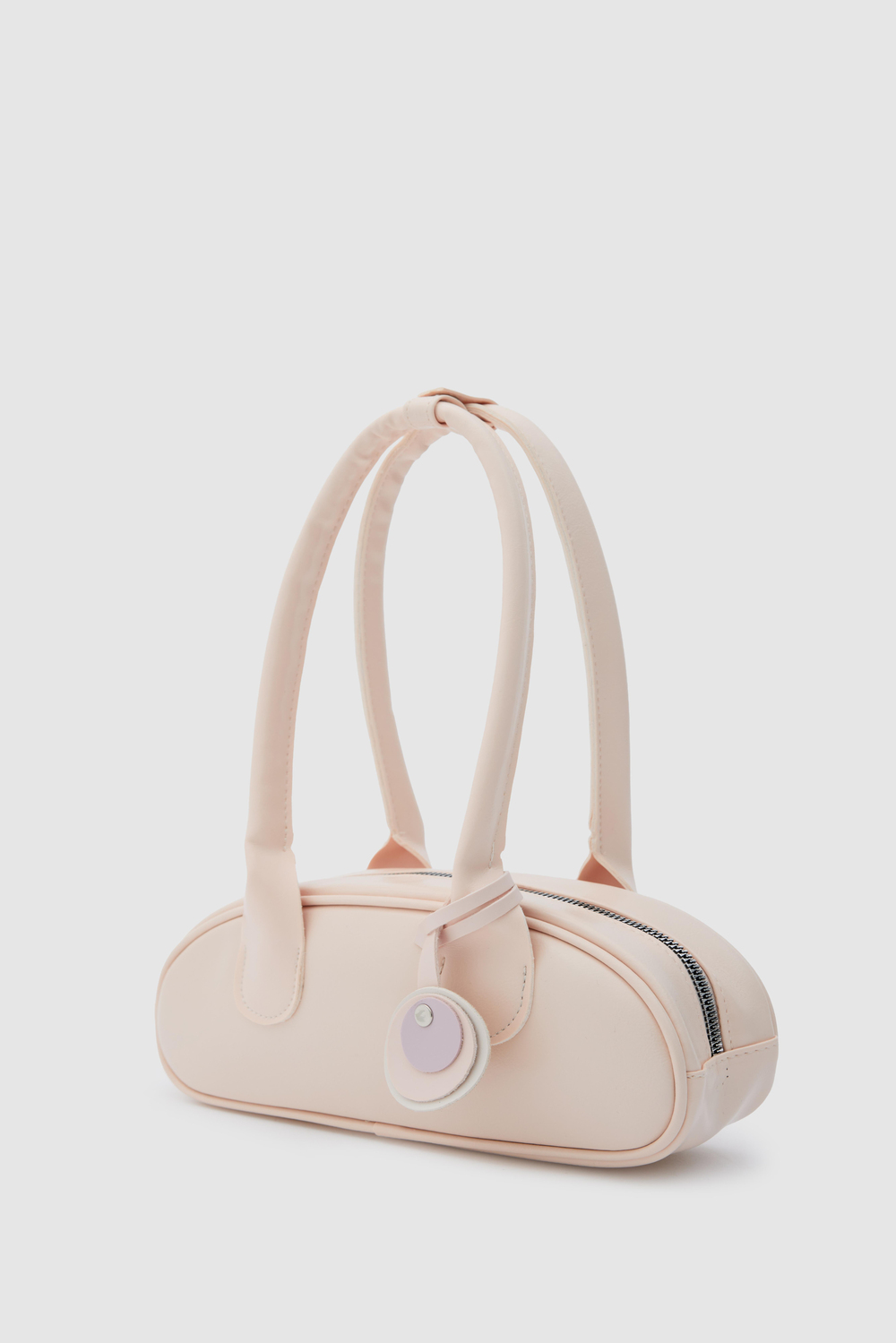 Lisse Charmlı Oval Baget Çanta Pudra Pembe