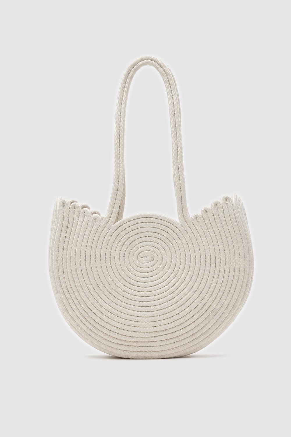 Gusta Medium Hasır Omuz Çantası Krem