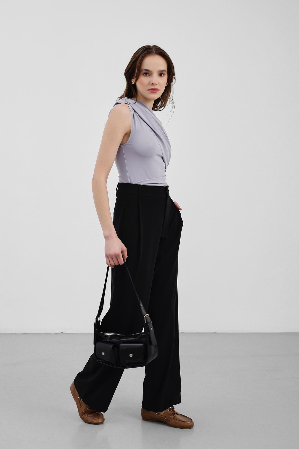 Diana Vintage Baget Çanta Siyah