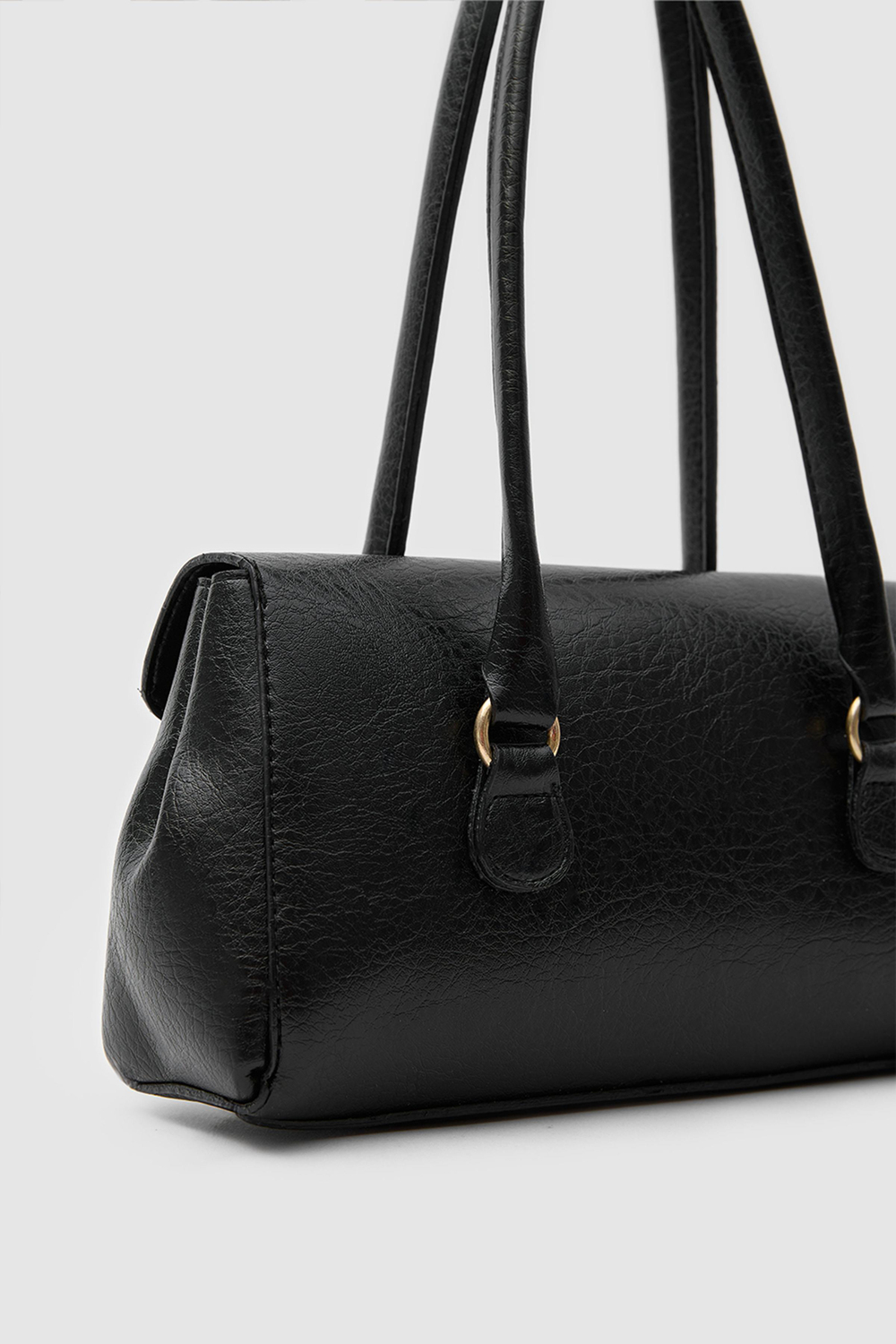 Lunera Vintage Baget Çanta Siyah