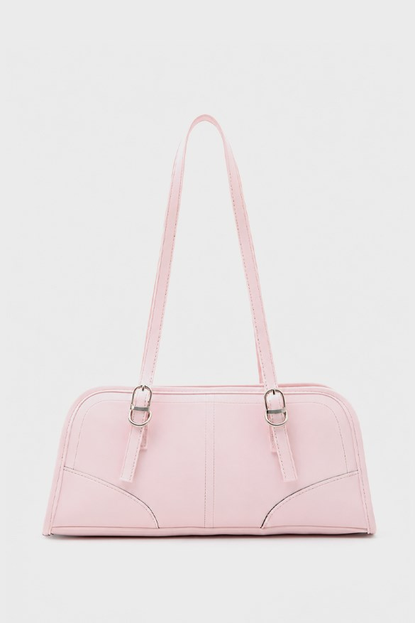Vanity Nubuk Baget Çanta Pudra Pembe