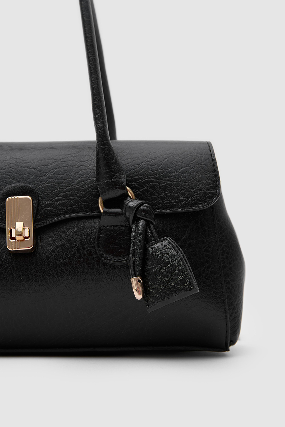 Lunera Vintage Baget Çanta Siyah