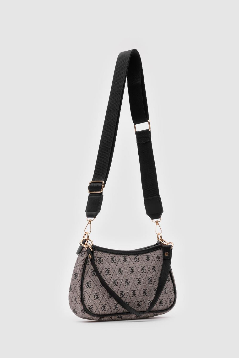 Farme Monogram Baget ve Çapraz Çanta Gri